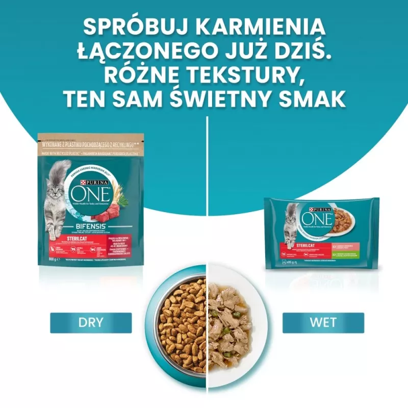 PURINA One Bifensis Sterilcat Jautiena - sausas kačių maistas - 800 g