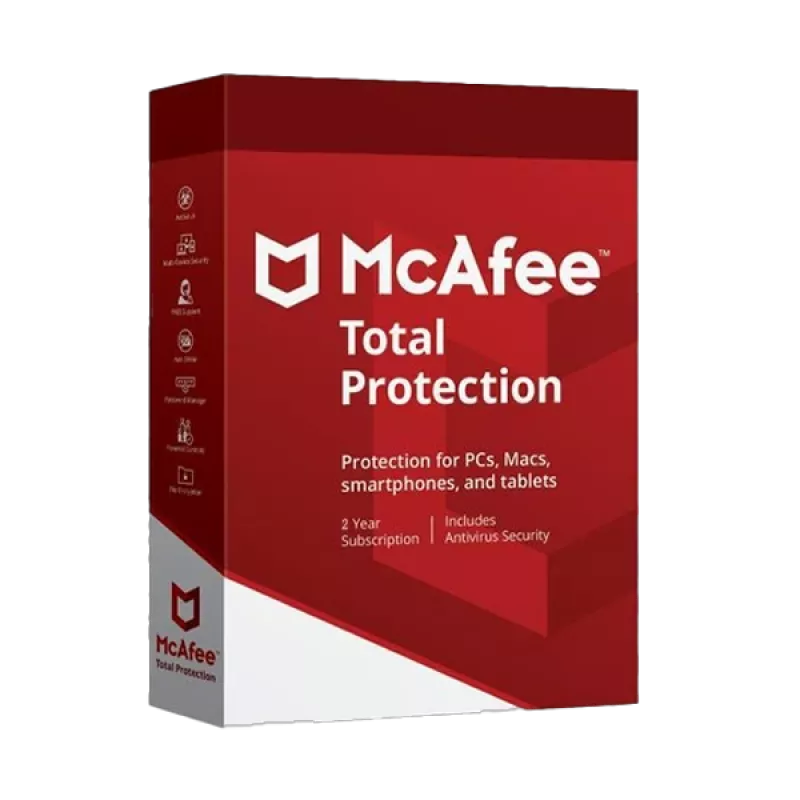 McAfee Total Protection - 5 įrenginiai / 2 metai, pasaulinė
