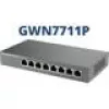 Valdomas L2 Gigabit PoE tinklo komutatorius Grandstream GWN7711P — 8x RJ-45 10/100/1000, 48V DC, Stalinis / Montuojamas ant sienos