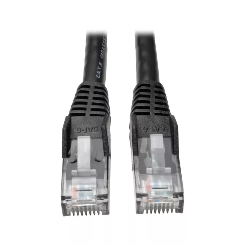 Eaton Tripp Lite Series Cat6 Gigabit Snagless Molded (UTP) Ethernet Cable (RJ45 M/M), PoE, Black, 5 ft. (1.52 m) - Patch-Cable - RJ-45 (M) to RJ-45 (M) - 1.52 m - UTP - CAT 6 - Mou