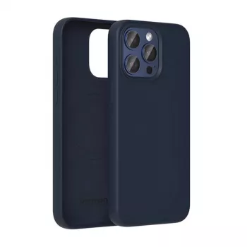 Silikoninis dėklas Vention KUFL0-30, skirtas iPhone 15 Pro, mėlynas — minkštas apsauginis dangtelis