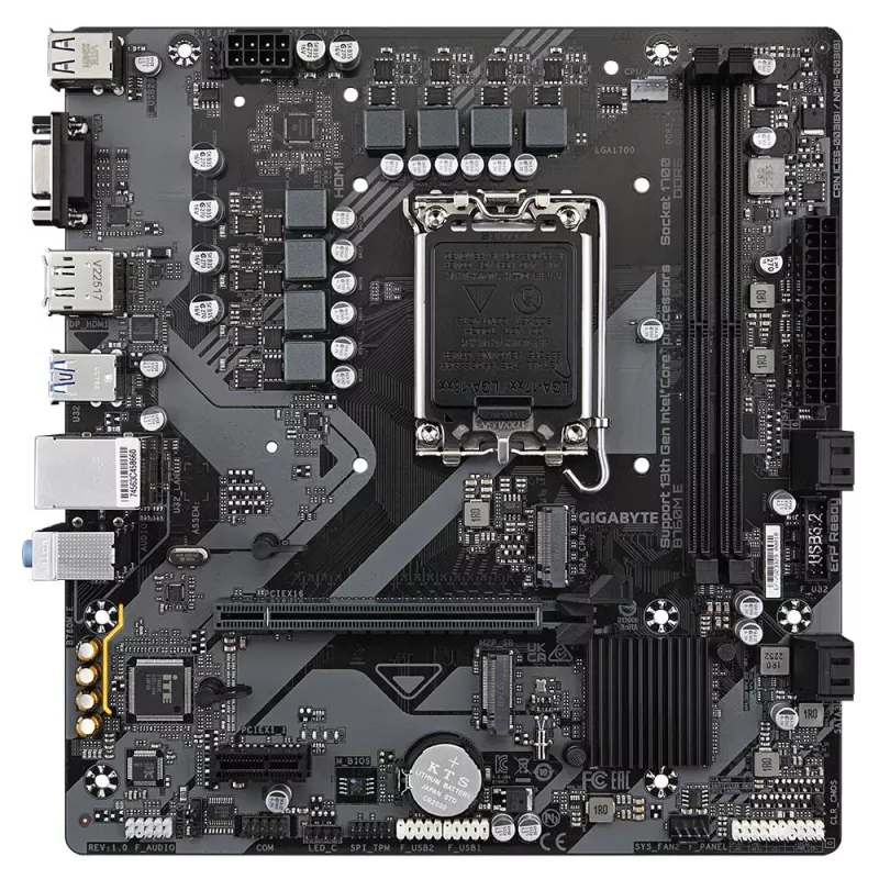 GIGABYTE B760M E 1.0 Intel B760 LGA1700 Micro-ATX DDR5 pagrindinė plokštė