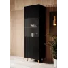 Vitrina Cama Meble PAFOS 60x40x182 cm matinė juoda — pastatoma prie sienos laikymo spinta