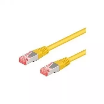 Wentronic Goobay CAT 6a komutacinis kabelis, S/FTP (PiMF), geltonas, 10 m - LSZH be halogenų, varis (93700)