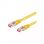 Wentronic Goobay CAT 6a komutacinis kabelis, S/FTP (PiMF), geltonas, 10 m - LSZH be halogenų, varis (93700)