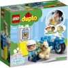 Toy motorcycle playset LEGO Duplo Police 10967 with movable wheels and police figure