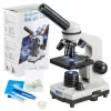 Sudėtinis optinis mikroskopas Deltaoptical DO-3210 — monokuliarinis, 3 achromatiniai objektyvai, LED apšvietimas, 40–400×, 45° palinkusi sukama galvutė