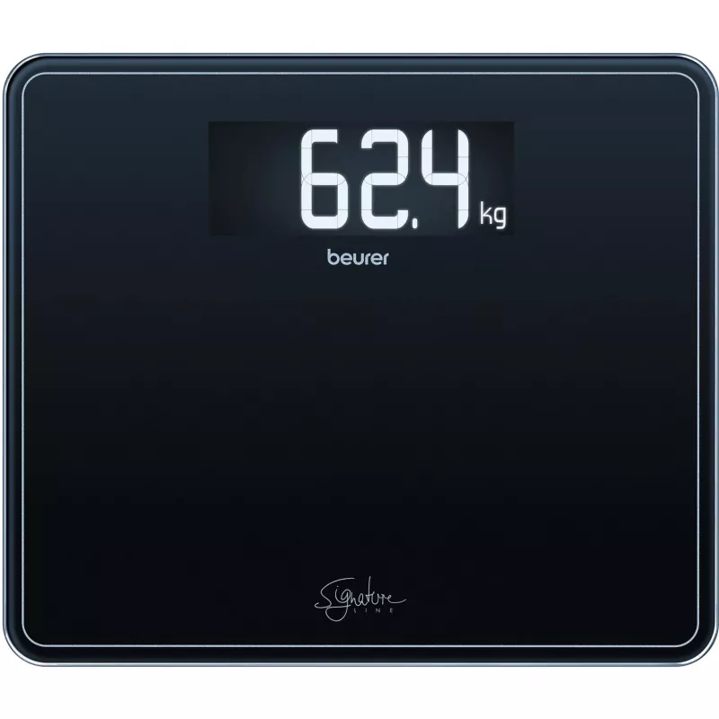 Vonios svarstyklės Beurer GS 410 Signature Line — juodo stiklo paviršius, modelis 735.76