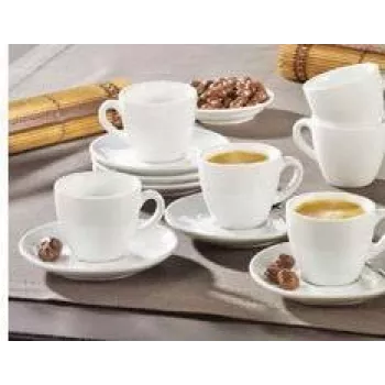 Esmeyer espreso puodelių rinkinys 6 vnt., modelis 433-214, porcelianiniai demitasse puodeliai espresui
