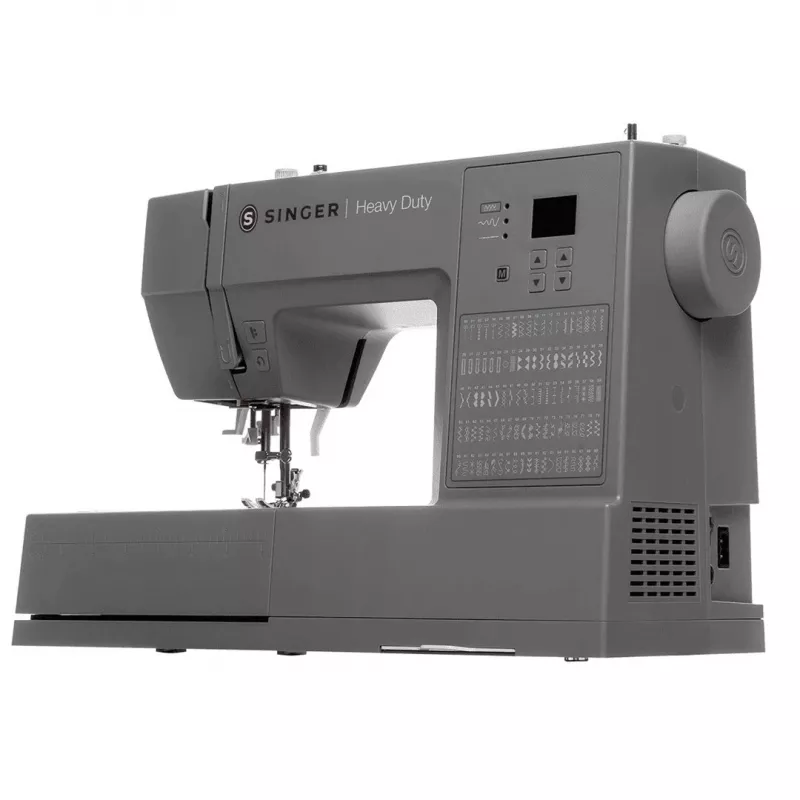 Automatinė siuvimo mašina SINGER HD6605 — elektrinė, vieno žingsnio kilpa, laisvoji rankovė, pilka, 6 kg