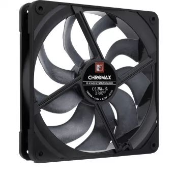 Noctua NF-A14x25 G2 PWM chromax.Juoda 140 mm korpuso ventiliatorius