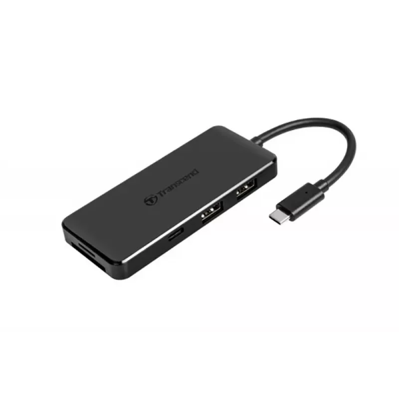 Transcend HUB5C USB 3.2 Gen 2 (3.1 Gen 2) Type-C juoda