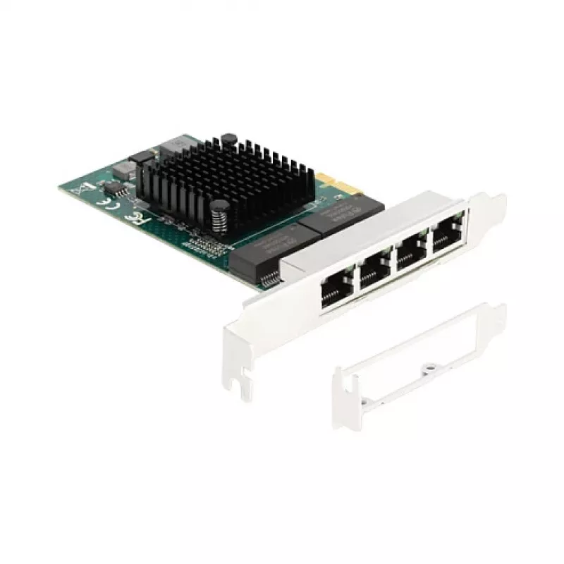 DeLOCK PCI Express x1 kortelė su 4 x RJ45 Gigabit LAN BCM