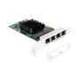 DeLOCK PCI Express x1 kortelė su 4 x RJ45 Gigabit LAN BCM