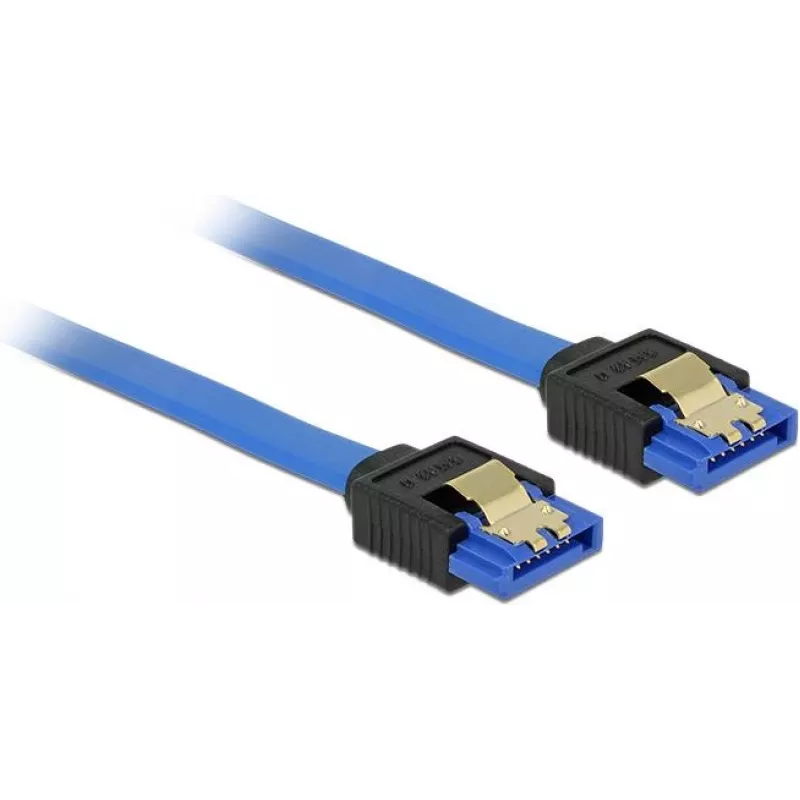 SATA laidas DeLOCK 84977 0,2 m SATA 7-pin juoda, mėlyna