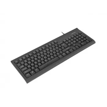 Pilno dydžio laidinė klaviatūra NATEC MORAY Home/Office USB QWERTY US International, juoda, 104 klavišai, skaičių blokas