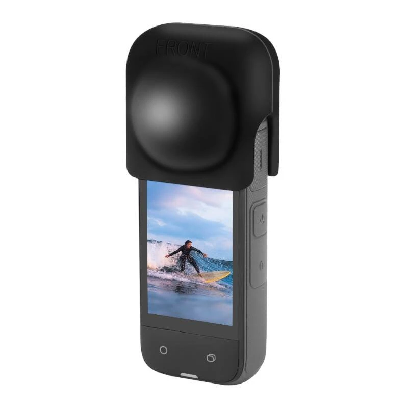 PULUZ silikoninis objektyvo dangtelis Insta360 X4 / X5 (juodas)
