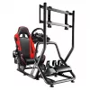 Lenktyninis kokpitas huzaro Speed 6.0 su reguliuojama sėdyne, plieninis rėmas, 30°–90° kampas, išlaiko iki 120 kg, raudonas, 1080×1360×560 mm
