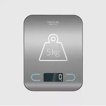 Cecotec virtuvinės svarstyklės | CookControl | Maksimali masė (talpa) 5 kg | Padalos vertė 1 g | Ekrano tipas LCD