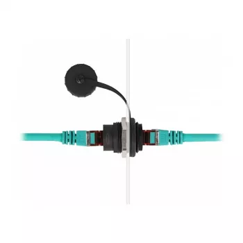 DeLOCK RJ45 Cat.6 įmontuojama jungtis IP67 atspari vandeniui ir dulkėms juoda