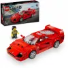 LEGO Speed Champions Ferrari F40 Supercar – pastatomas automobilio modelis 9 metų ir vyresniems berniukams ir mergaitėms su vairuotojo minifigūrėle, vaikų kambario dekoras