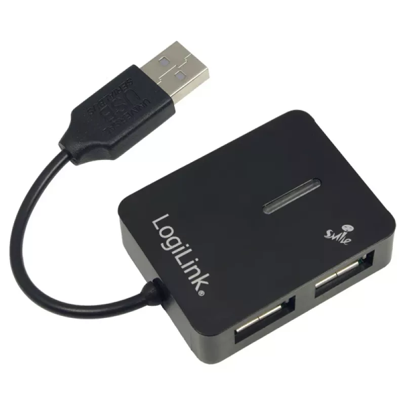 USB šakotuvas LOGILINK UA0139 — 4 prievadų USB 2.0, 480 Mbit/s, juodas