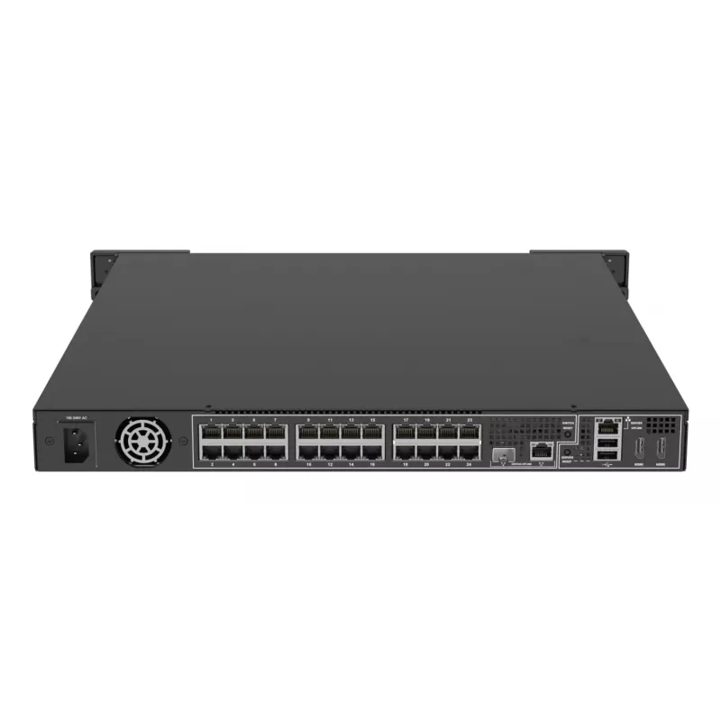 Tinklinis vaizdo registratorius AXIS S2224 Mk II 24 kanalų, 48 kanalų atkūrimas, 7680×4320, 6 TB HDD, 256 GB SSD, RAID 0/1/10, 1U, juodas