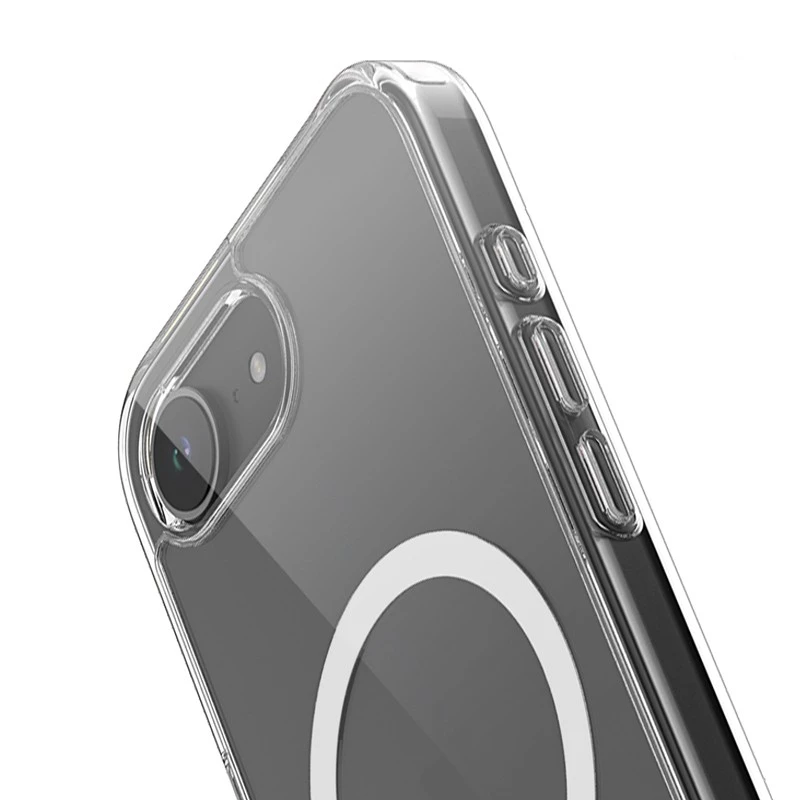 Crong permatomas MagSafe dėklas, skirtas „iPhone 16e“ — skaidrus apsauginis apvalkalas, suderinamas su MagSafe