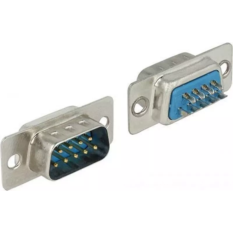 Jungtis Sub-D 9 kontaktų DELOCK 65881 — mėlyna/sidabrinė, 31×15×12,5 mm