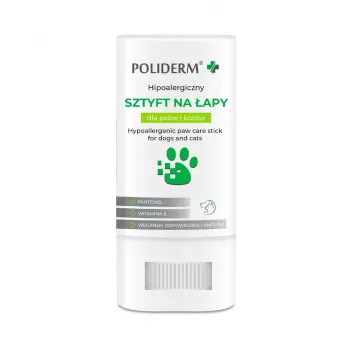 Paw care balm JM Sante POLIDERM hipoalerginis 14,5 g — letenų apsauga šunims ir katėms
