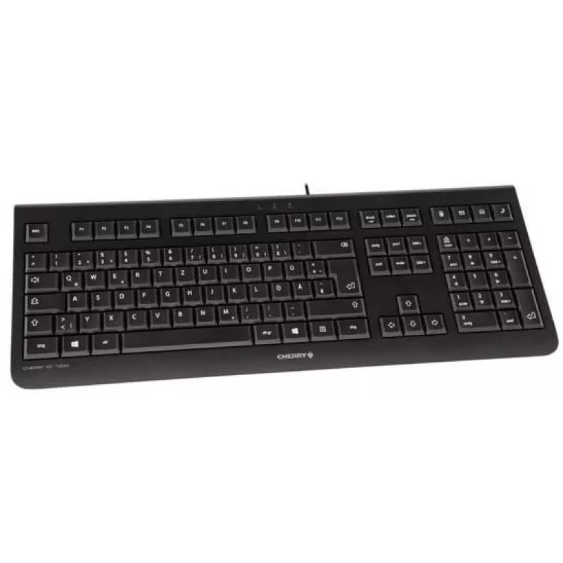 CHERRY KC 1000 klaviatūra, skirta namams, USB, šveicariška, juoda