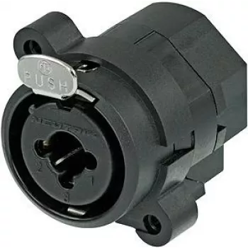 Neutrik NCJ6FI-S XLR/1/4 stereo jack combo juodas laido jungtis (NCJ6FI-S)