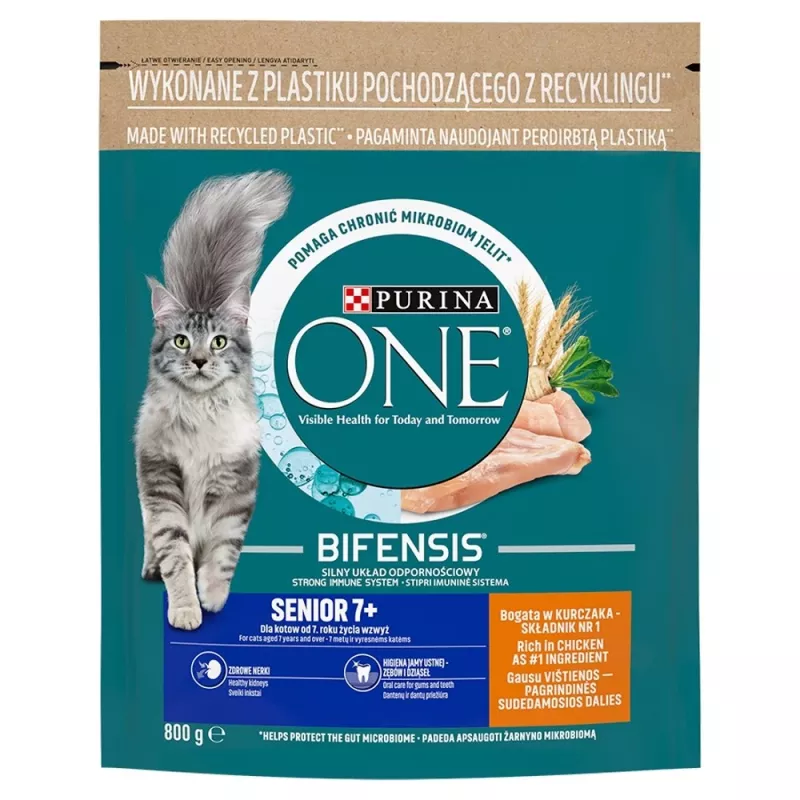 PURINA One Bifensis Senior 7+ - sausas kačių ėdalas - 800 g