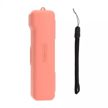 Apsauginis dėklas su dirželiu Sunnylife, skirtas Osmo Pocket 3 — rožinis, priglundantis kelioninis dėklas