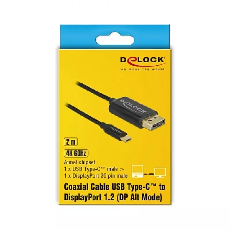 Vaizdo kabelio adapteris DeLOCK 84904 USB Type-C į HDMI 1 m juodas
