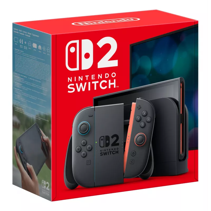 Nintendo Switch 2, Nintendo Switch 2, Juoda, Analog / Digital, D-Pad, Home button, Menu Taste, Galia-Taste, Buttons, LCD