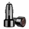 Automobilinis USB greitasis įkroviklis Baseus CCMLC20A-01 – išmaniesiems telefonams, įvestis 12–24 V, išvestis iki 20 V, juoda