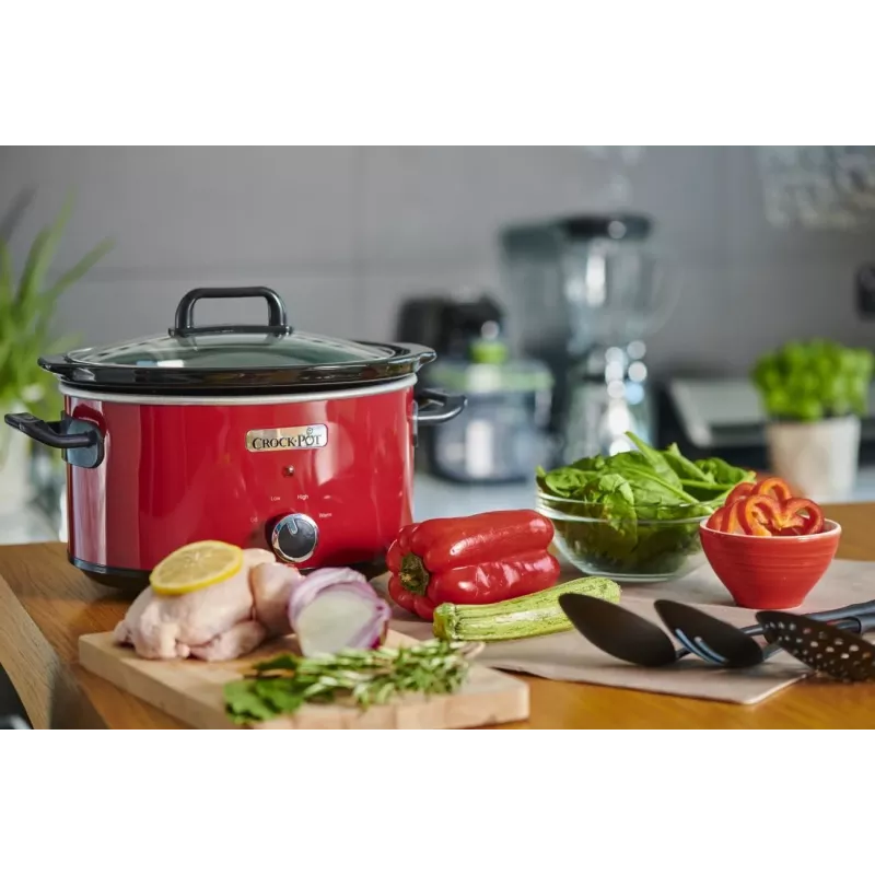 Slow Cooker Crock-Pot SCV400RD 3.5 L keraminis išimamas dubuo, stiklinis dangtis, 2 kaitinimo nustatymai