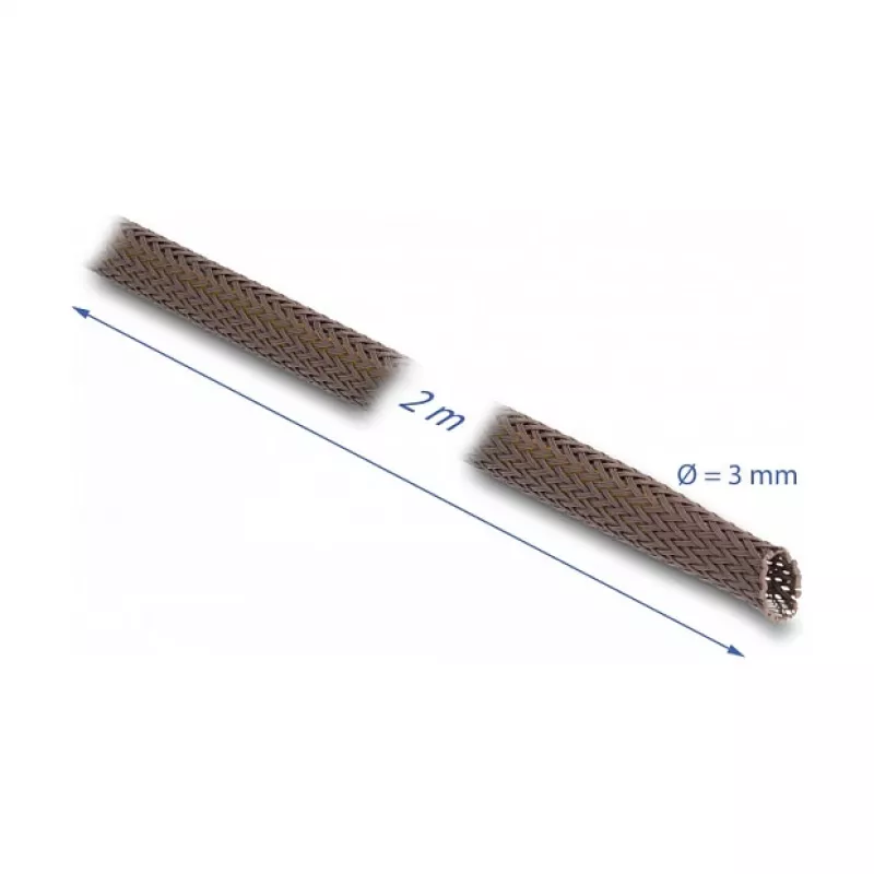 Kabelių apvalkalas DeLOCK 20896 rudas poliesteris 3 mm
