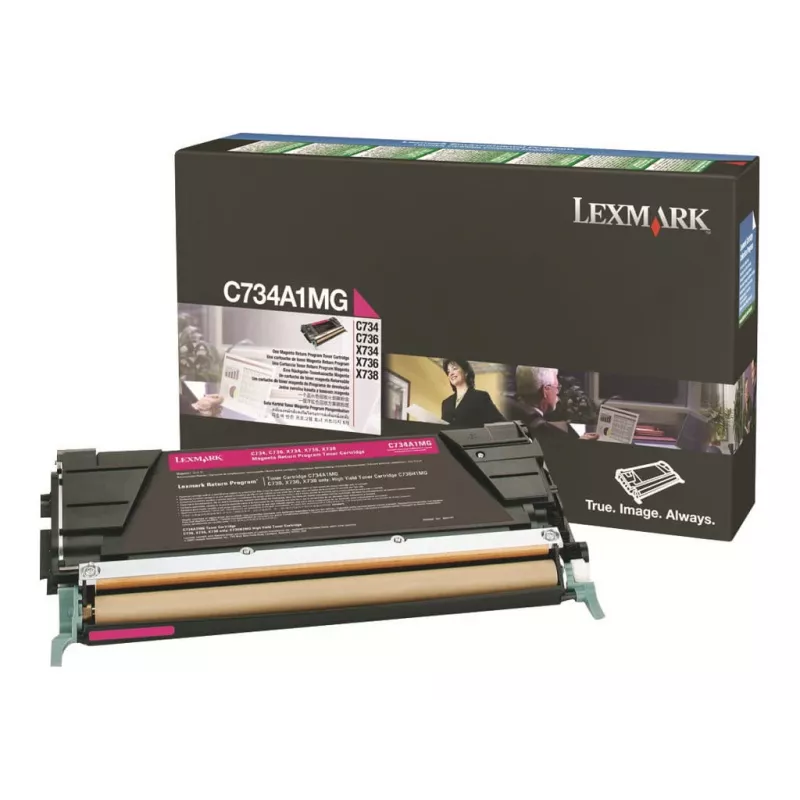 Lexmark C734A1MG spausdintuvo eksploatacinė medžiaga, purpurinė