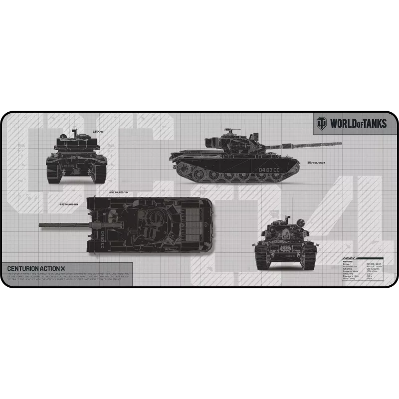 DEFENDER WT90 riboto leidimo WORLD OF TANKS pelės kilimėlis