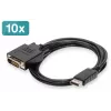 Digitus DisplayPort – DVI adapterio laidas, pakuotėje 10 vnt.