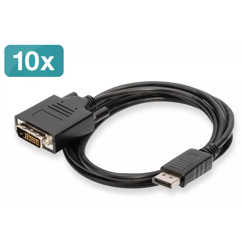 Digitus DisplayPort – DVI adapterio laidas, pakuotėje 10 vnt.