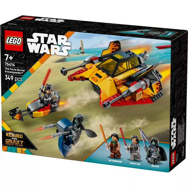 LEGO Star Wars Flame Speeder 75414 sniego transporto priemonės rinkinys — 349 dalys, 3 minifigūrėlės, amžius 7+