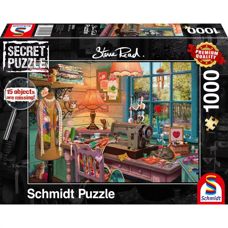 Steve Read: Secret Puzzles - In the Sewing Room (1000 detalių)