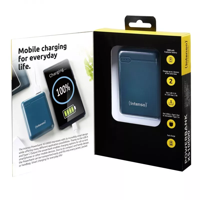 Intenso XS10000 ličio polimero (LiPo) 10000 mAh naftos spalva