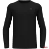 Odlo BL TOP crew neck l/s MERINO 200 vyriški marškinėliai, M dydis, juoda