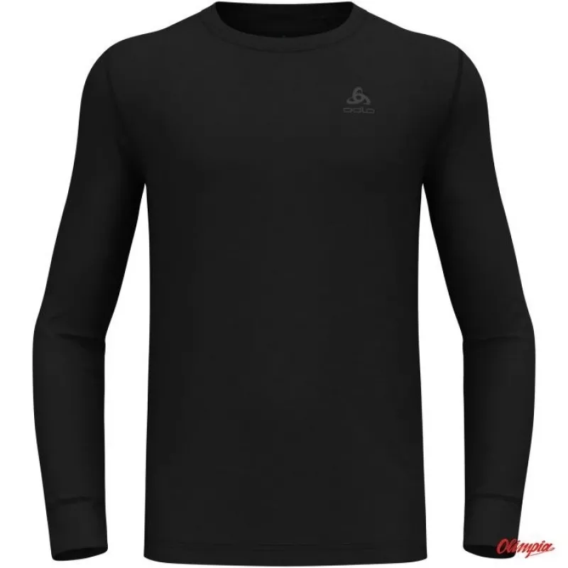 Odlo BL TOP crew neck l/s MERINO 200 vyriški marškinėliai, M dydis, juoda