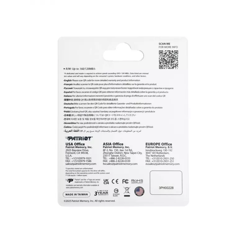 Patriot Memory EP DDR200 atminties kortelė 1TB MicroSDXC 160/120 MB/s (PEF1TEP33MCX)
