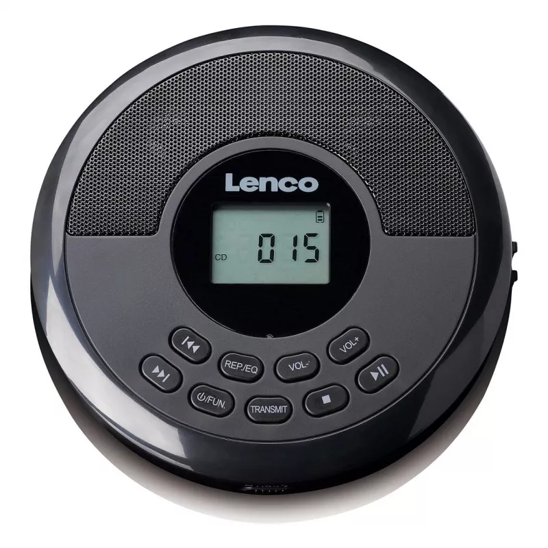 Nešiojamas CD grotuvas Lenco CD-340BK — juodas, nešiojamas dizainas